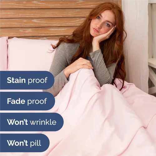 Vista 5 de Juego de sábanas de 3 piezas de tamaño individual XL, cómodo, transpirable y refrescante, ropa de cama de lujo de hotel para mujeres, hombres