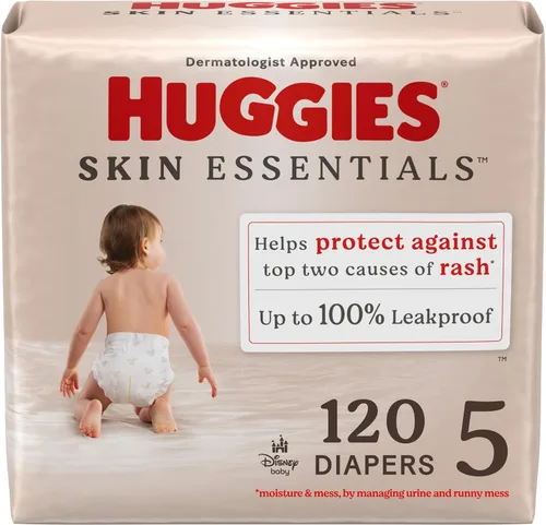 Vista 16 de Huggies Pañales talla 1, pañales Skin Essentials para bebé, talla 1 (8-14 libras), 84 unidades, el embalaje puede variar
