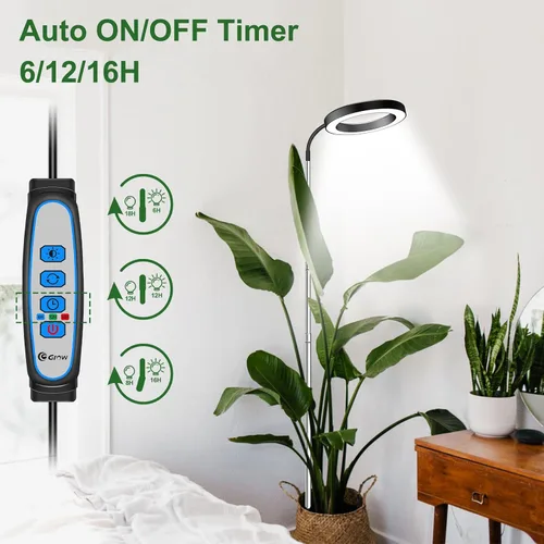 Vista 5 de Wolezek Luces de Crecimiento para Plantas de Interior de Espectro Completo, 80 LEDs de 3 Colores Luz de Crecimiento, 65 pulgadas Luces de Plantas