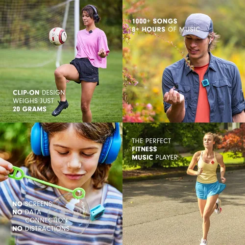 Vista 4 de Mighty 3 Reproductor de Música Spotify y Yaxa (Edición 2026) - Portátil, Sin Pantalla, Funciona Sin Conexión - Compatible con Auriculares