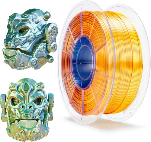 Vista 26 de ZIRO - Rápido cambio de color PLA, filamento de gradiente de color de 1.75mm, filamentos de PLA arcoíris brillantes, compatible con la mayoría