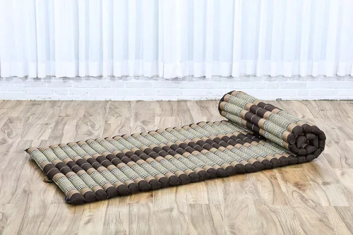 Vista 662 de Leewadee colchón tailandés enrollable para cama de invitados, tapete de yoga, para masaje tailandés, ecológico, orgánico y natural.