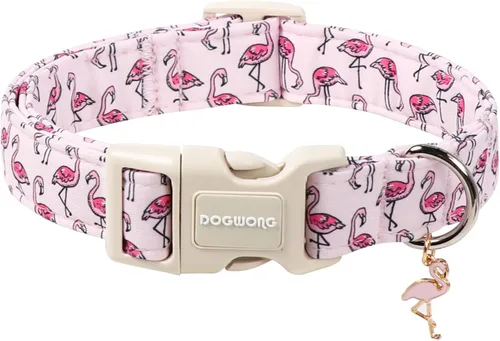Vista 49 de DOGWONG Collar de perro de San Valentín, collar de perro con estampado de corazones para perros grandes, lindos collares de primavera, hembra