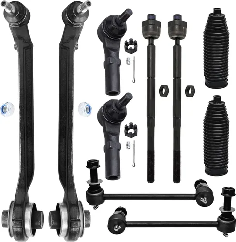 Vista 88 de Detroit Axle - Kit de suspensión delantera de 10 piezas para Chevrolet Trailblazer GMC Envoy 2002-2009 2003 2004 2005 2006 2007 2008 Brazos