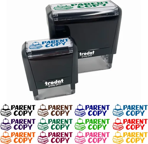 Sello de goma autoentintado para profesores, estudiantes, escuela, sello de tinta – 1-1/2 pulgadas pequeño – tinta negra
