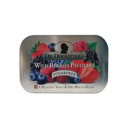 Vista 10 de Dr. Doolittle’s Pastillas sin azúcar para la voz y la garganta, sabor a bayas silvestres, bolsa de tamaño para viajes, aproximadamente 0.33 onzas