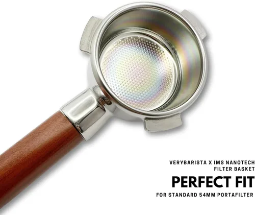 Vista 6 de 18gr Filtro de cesta de precisión NANOTECH de IMS compatible con máquinas de espresso Breville Sage de 54mm Express, Bambino Plus, Impress, Barista