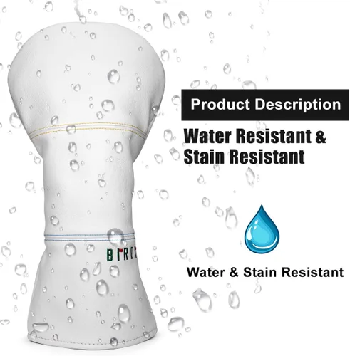 Vista 4 de Fundas para Palos de Golf Bordado Elegante Cuero Premium Birdie Golf Funda para Driver Funda Híbrida para Fairway Funda para Putter Blade Funda