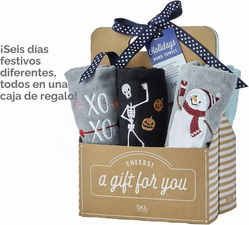 Vista 2 de SKL Home by Saturday Knight Ltd. Holidays - Juego de 6 toallas de mano Varios días festivos
