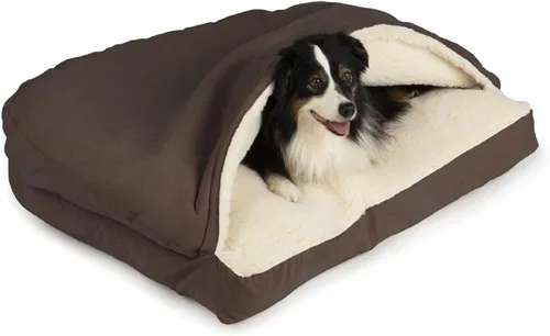 Vista 23 de Snoozer Pet Products Cama de lujo para perros estilo cueva rectangular con microserraje, pequeña, antracita