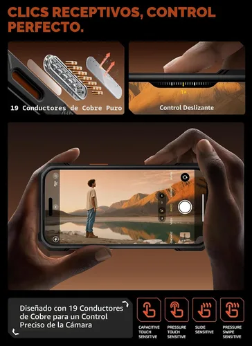 Vista 7 de SUPCASE Funda para iPhone 17 Pro Max con función atril (agarre de unicornio escarabajo), cubierta de control de cámara, compatible con MagSafe