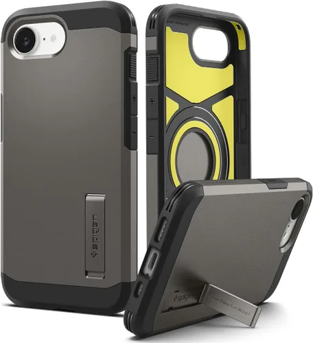 Vista 21 de Spigen Tough Armor MagFit Diseñada para Funda iPhone 15 Pro Max (2023) [Soporte] [Protección de Grado Militar] Compatible con MagSafe - Negro