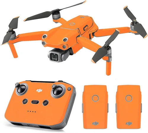 Vista 44 de SopiGuard Skin for DJI Mavic Air 2s Juego completo de calcomanías de vinilo de precisión + controlador + 3 fundas de batería (blanco mate)