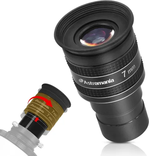 Vista 17 de Ocular de Telescopio Astromania 2.5mm, Ocular de Campo Aparente de Ángulo Amplio de 58 Grados Planetario para Telescopio de Astronomía de 1.25