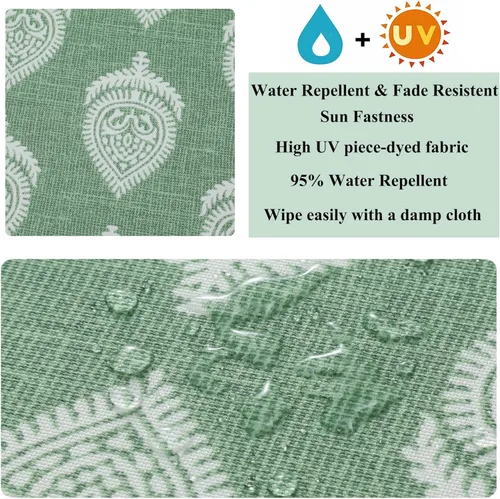 Vista 4 de FUNHOME Fundas de Cojín de Banco para Exteriores 45" x 18" x 3", ¡Sin Relleno! Fundas de Cojín de Repuesto para Muebles de Exterior, Resistentes al