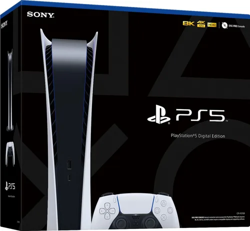 Vista 3 de Sony Playstation 5 Digital Edition PS5 Consola PS5 (disco `gratis) (renovado)