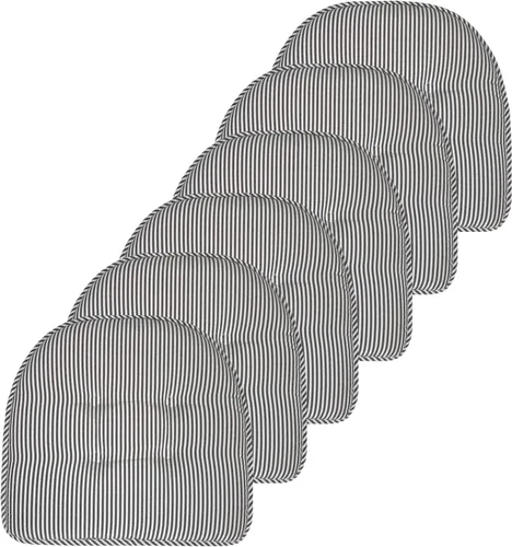 Vista 34 de Sweet Home Collection - Cojín de espuma viscoelástica para silla con capitoné, antideslizante, en forma de U, de 17 x 16 pulgadas, a cuadros Cuadros