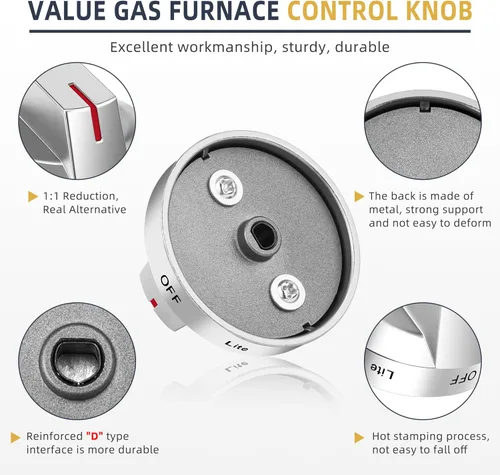 Vista 3 de AMI Parts DG94-03500A/Z Perilla de estufa de repuesto para Samsung y DG94-04167 DG94-03500U Perillas de estufa de gas - Modelos NX60T8111SS