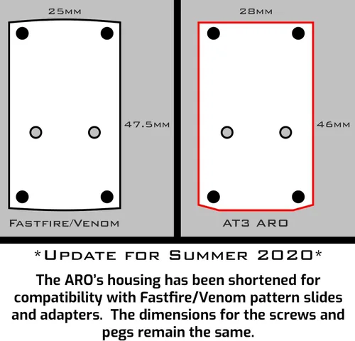 Vista 4 de AT3 Tactical ARO Vista de Punto Rojo - Mira Reflex Compacta de 3 MOA para Huella Doctor/Venom/Fastfire