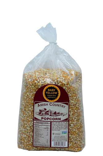 Vista 14 de Amish Country Popcorn Bolsa de 1 libra Granos de palomitas de maíz amarillo bebé Anticuado, sin OMG y sin gluten