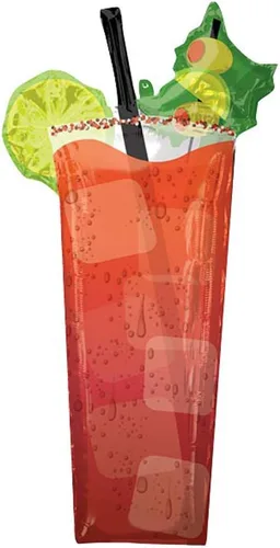 Anagram Bloody Mary Cocktail - Globo de fiesta de papel de aluminio de 37 pulgadas