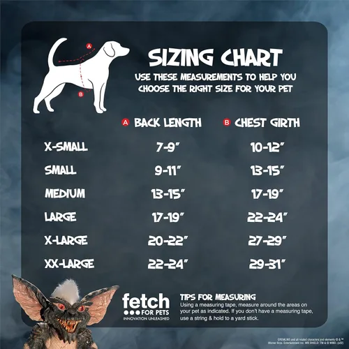 Vista 5 de Warner Bros Disfraz de perro de los Gremlins de terror con capucha para Halloween, con licencia oficial, talla S