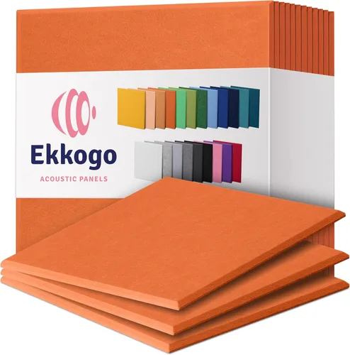Vista 68 de Paquete de 12 paneles acústicos con aislamiento de sonido para paredes 12 x 12 x 0.4 pulgadas Paneles decorativos para amortiguación de sonido