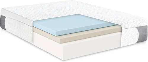 Vista 3 de Colchón de espuma viscoelástica de gel de enfriamiento de carbono de 10 pulgadas (38 x 75 - individual)