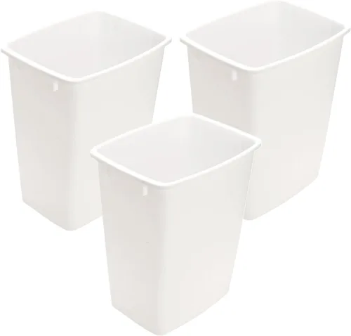 Vista 7 de Cubo de Basura de Plástico - Bote de Basura Interior para Cocina, Hogar, Oficina y Uso Comercial - Gran Cubo de Eliminación de Residuos, Contenedor