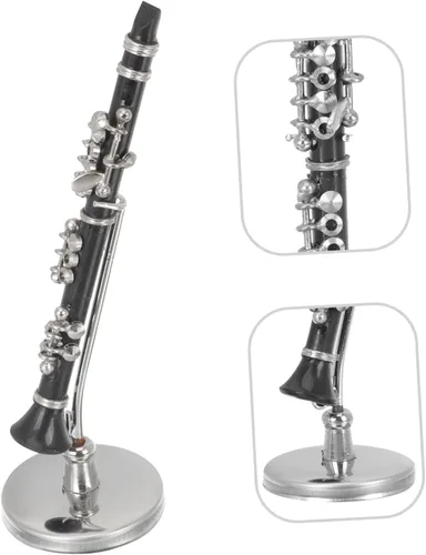 Vista 9 de Vaguelly 3 Sets Mini Clarinete Modelo Miniatura Instrumento de Viento Instrumento Musical Juguete Decoración de Escritorio