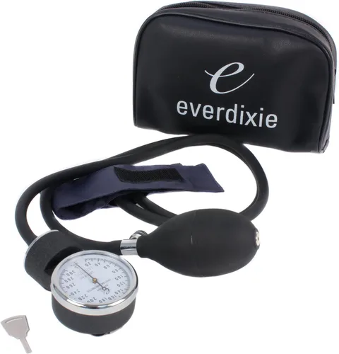 Vista 5 de Dixie EMS Juego de esfigmomanómetro aneroide de lujo para bebés con brazalete infantil, funda de transporte y herramienta de calibración sin látex