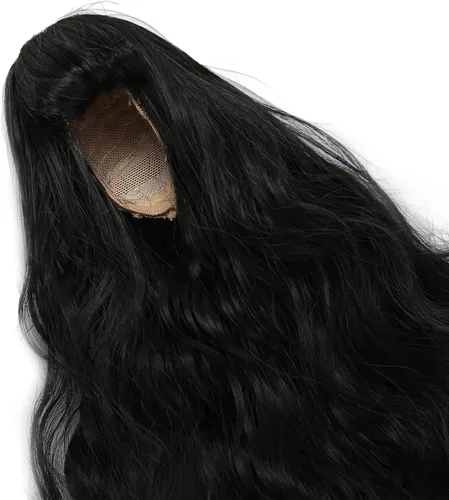 Vista 9 de Peluca de muñeca de 1/6, decoración suave al tacto, peluca de muñeca articulada con calor con flequillo para vestir a la muñeca (negro), Negro