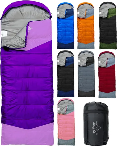 Vista 21 de Lightweight 3-Season Sleeping Bag for Adults/Kids Camping, Compact w/Compression Sack, Waterproof Ripstop, Portable for Backpacking Hiking Travel