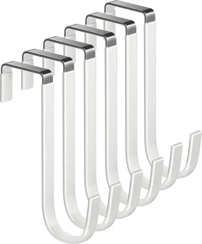 Vista 16 de Mars-Rock Ganchos de Metal Sobre la Puerta con Revestimiento de Plástico de 5.5" se Ajustan a Puertas de 0.5" a 1 3/8", 2 Piezas de Servicio Pesado