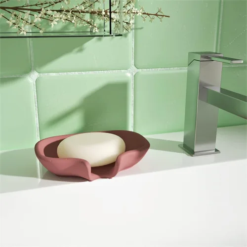 Vista 2 de Molde de silicona para jabonera de hormigón con drenaje, soporte de jabón de cemento para ducha/baño, herramientas de fabricación de bandejas