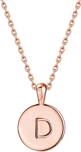 Vista 65 de PAVOI - Collar con dije de letra inicial chapado en oro de 14 quilates para mujer Collar con inicial alfabética de oro