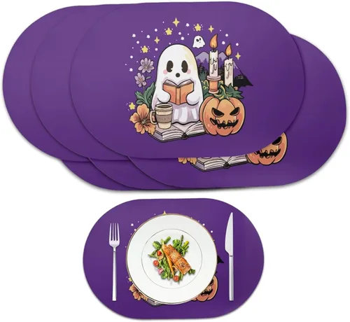 Vista 48 de Corn Green Placemats Set of 2 12 x 18 Inch Leather Table Mats Seasonal Table Placemats Protector PU Desk Mat Heat Resistant Washable Easy Clean for