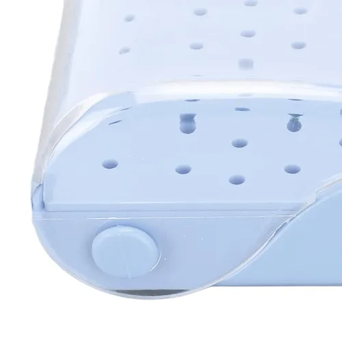 Vista 4 de Dental Bur Autoclavable Case Organizer Rectángulo 60 Agujeros Bur Lavado Titular Caja Portátil para Dental (azul)