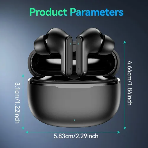 Vista 8 de Auriculares inalámbricos con funda de carga, auriculares Bluetooth 6.0, micrófono con cancelación de ruido con sonido de graves profundos