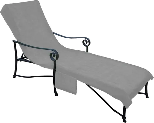 Vista 4 de Funda para tumbona lateral de piscina de 35.27 oz, funda para silla de piscina, funda para silla de patio, con respaldo sin cordones de 10 pulgadas