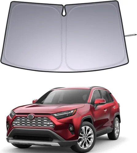 Parasol para parabrisas para Toyota Rav4 2019-2025, ajuste personalizado, plegable, protector de visera para ventana delantera, bloquea los rayos UV
