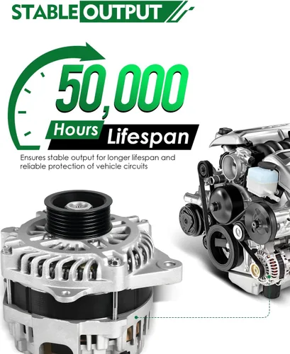 Vista 114 de Alternador de 4.0L para: Ford Explorer 2002 2003 2004, Explorer Sport Trac 2001-2004 para: Mercury Mountaineer 2001-2004, polea de 6 ranuras de 12V