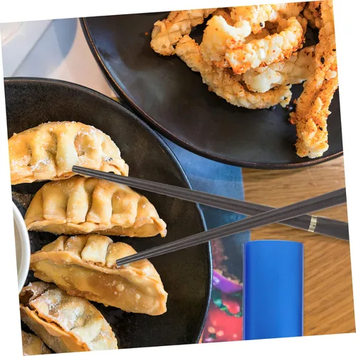 Vista 7 de Cabilock Palillos desmontables de viaje, cubertería coreana, cuenco de ramen, palillos plegables, juego de cubiertos de madera con estuche, palillos