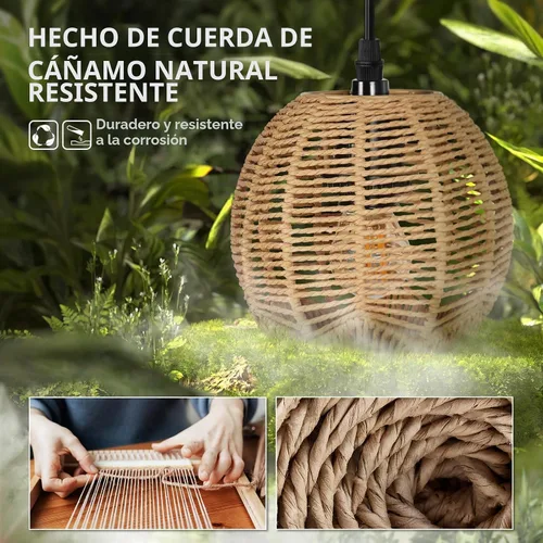 Vista 7 de N12-3 Aplique de pared de ratán bohemio de dos luces, accesorios de tocador para espejo, pantalla tejida en cruz y lámpara de pared cableada