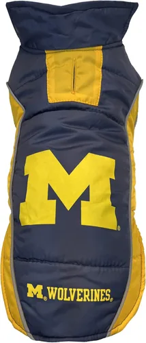 Vista 2 de Pets First Collegiate Clemson Tigers - Chaleco acolchado para perros y gatos. Talla S. Abrigo cálido, acogedor e impermeable, para perros y gatos