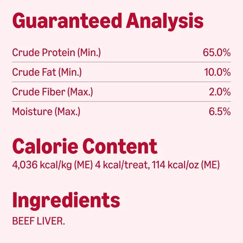 Vista 6 de Marca Amazon – Wag - Golosinas para perros liofilizadas de un solo ingrediente, hígado de res, alto en proteínas, golosinas para entrenamiento