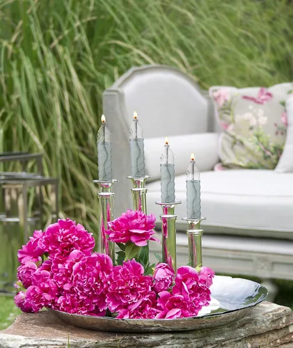 Vista 4 de Ner Mitzvah Portavelas de parafina de vidrio Shabbat con forma de vela retorcida, se adapta a todos los candelabros estándar, uso con todo el aceite
