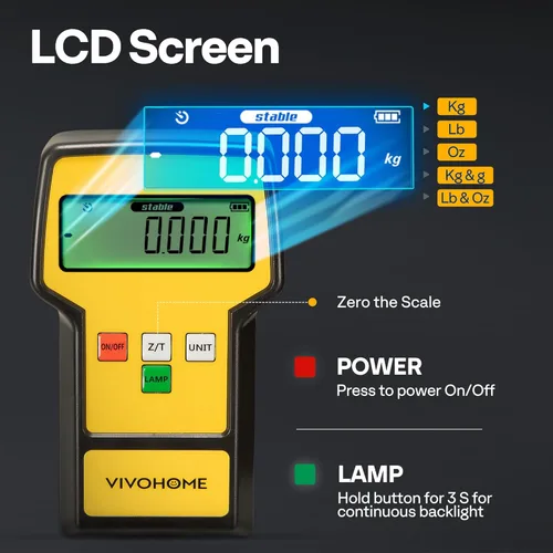 Vista 8 de VIVOHOME Kit de bomba de vacío de aire de paleta giratoria de una etapa de 3.5 CFM y medidor de colector de CA y báscula de peso de carga