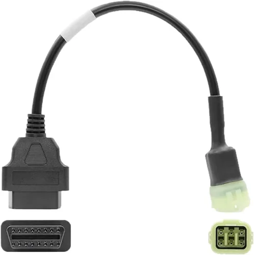 Vista 4 de Motobike OBD2 Connector Motorcycle 3 4Pin for 4 6Pin K+CAN Cable Car Truck Moto OBD 2 Extension Cable(for Del-phi 6pin)