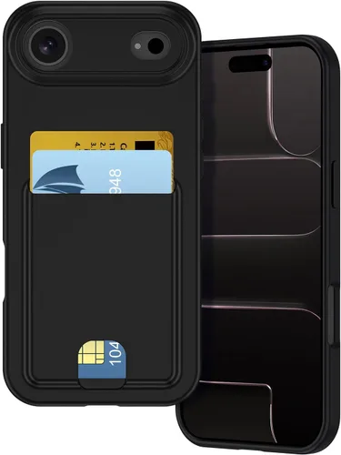 Vista 93 de Petocase para iPhone Air Funda con Billetera Ranura para Tarjetas Ultra Delgada Flexible TPU Gel Goma Suave Silicona Protectora para Apple iPhone 17